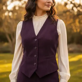 Corduroy aubergine