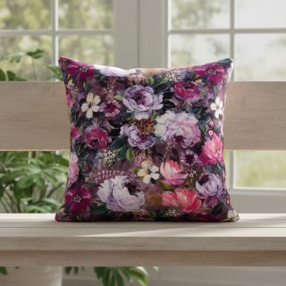 Decoration fabric Oil painting flowers mauve digital print