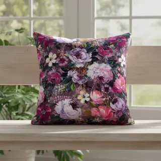Decoration fabric Oil painting flowers mauve digital print
