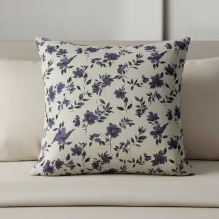 Decoration fabric Linenlook Night flowers digital print