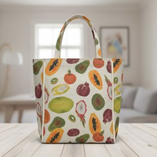 Decoration fabric Linenlook Fruit digital print
