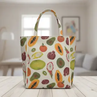 Decoration fabric Linenlook Fruit digital print