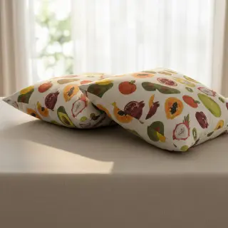Decoration fabric Linenlook Fruit digital print