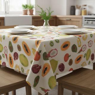 Decoration fabric Linenlook Fruit digital print