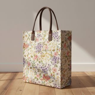 Decoration fabric Linenlook Flowers meadow digital print