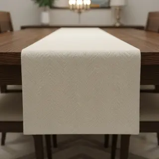 Decoration fabric jacquard Saxo ecru