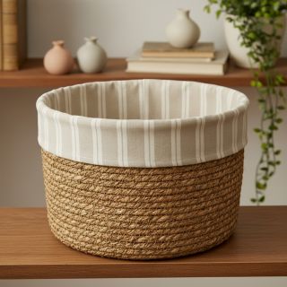 Decoration fabric jacquard LINEN LOOK Etretat lin