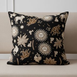 Decoration fabric jacquard Pygmalion noir