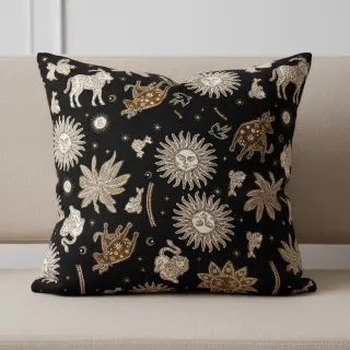 Decoration fabric jacquard Pygmalion noir