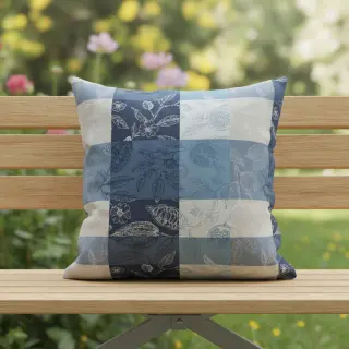 Decoration fabric FRENCH TABLE CLOTH JACQUARD Cabosse allover indigo