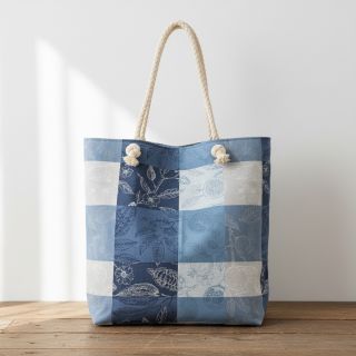 Decoration fabric FRENCH TABLE CLOTH JACQUARD Cabosse allover indigo