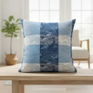 Decoration fabric FRENCH TABLE CLOTH JACQUARD Niwa allover indigo