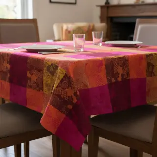 Decoration fabric FRENCH TABLE CLOTH JACQUARD Niwa allover harissa