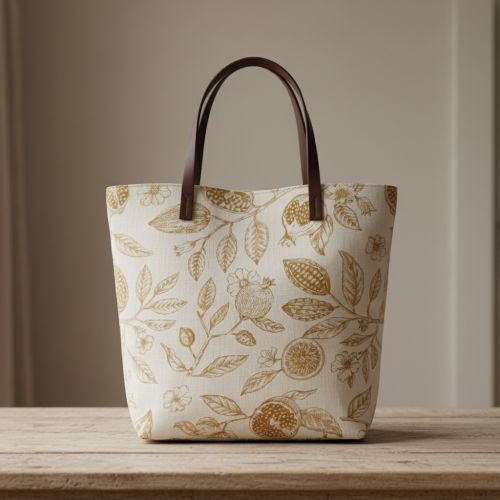 Decoration fabric RUSTIC VINTAGE PRINT Granata peanut