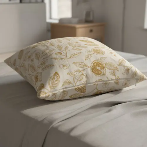 Decoration fabric RUSTIC VINTAGE PRINT Granata peanut