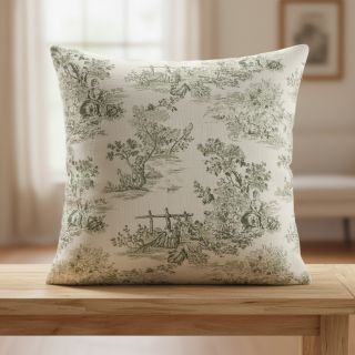 Decoration fabric RUSTIC VINTAGE PRINT Gabrielle kaki