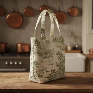 Decoration fabric RUSTIC VINTAGE PRINT Gabrielle kaki