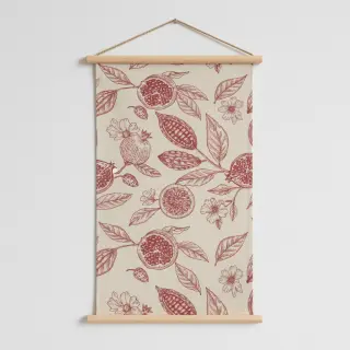 Decoration fabric RUSTIC VINTAGE PRINT Granata groseille