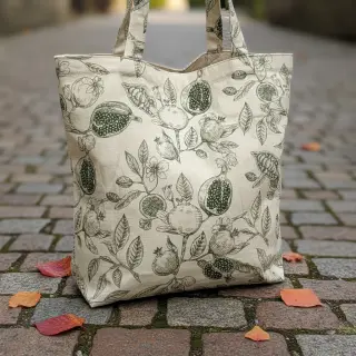 Decoration fabric RUSTIC VINTAGE PRINT Granata kaki