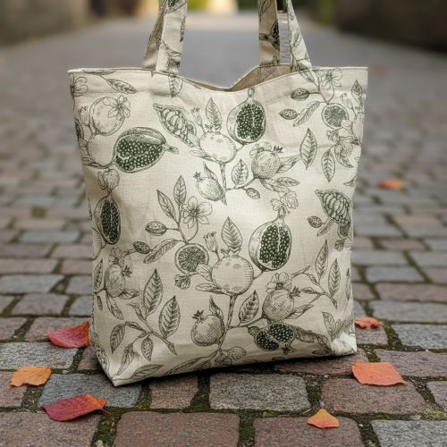 Decoration fabric RUSTIC VINTAGE PRINT Granata kaki