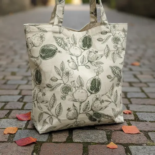 Decoration fabric RUSTIC VINTAGE PRINT Granata kaki