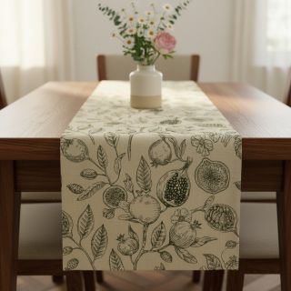 Decoration fabric RUSTIC VINTAGE PRINT Granata kaki