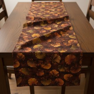 Decoration fabric VELVET Ginko Biloba Leaf