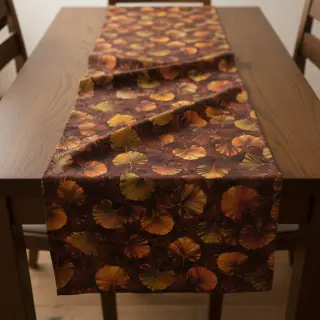 Decoration fabric VELVET Ginko Biloba Leaf