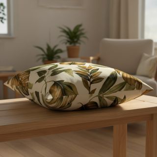 Decoration fabric premium Linenlook Botanic Bold Leaf digital print