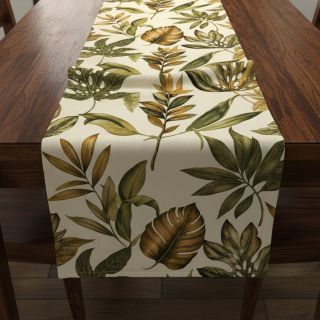 Decoration fabric premium Linenlook Botanic Bold Leaf digital print