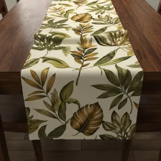 Decoration fabric premium Linenlook Botanic Bold Leaf digital print