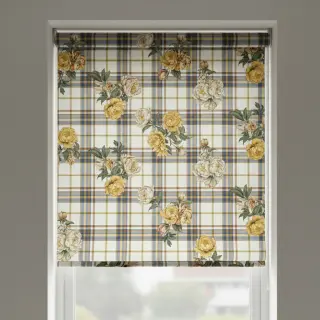 Decoration fabric premium Linenlook Classic Peony Check digital print