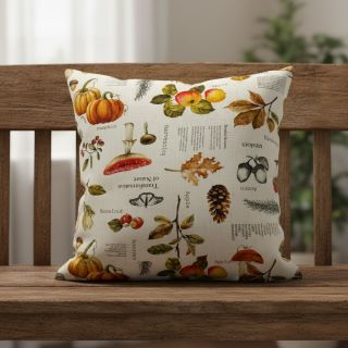 Decoration fabric premium Linenlook Fall Harvest Recipe digital print