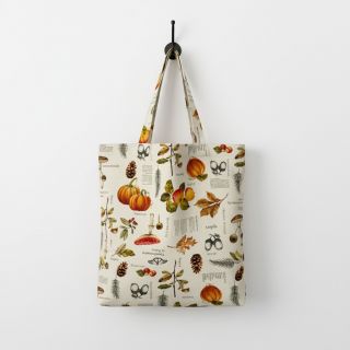 Decoration fabric premium Linenlook Fall Harvest Recipe digital print