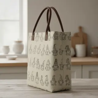 Decoration fabric Linenlook premium Tomte Jolly Line