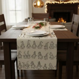 Decoration fabric Linenlook premium Tomte Jolly Line