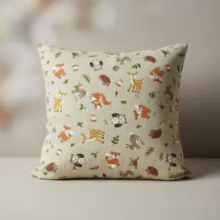 Decoration fabric Linenlook premium Forest Friend Animal