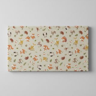 Decoration fabric Linenlook premium Forest Friend Animal