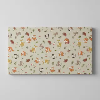 Decoration fabric Linenlook premium Forest Friend Animal