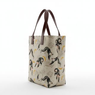 Decoration fabric Linenlook Monkey Bananas