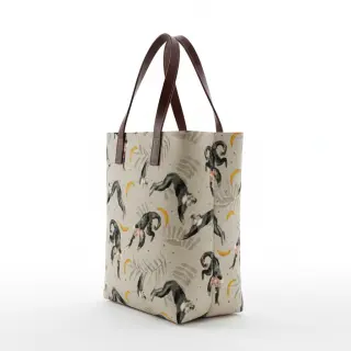 Decoration fabric Linenlook Monkey Bananas