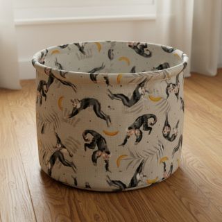 Decoration fabric Linenlook Monkey Bananas