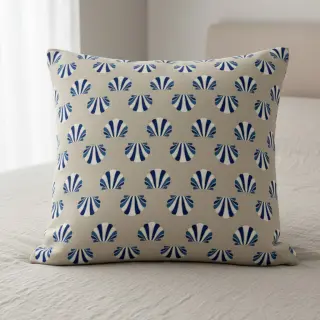 Decoration fabric Linenlook Seashell blue