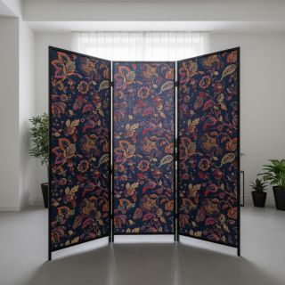 Decoration fabric jacquard Inaya bleu