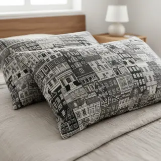 Decoration fabric GOBELIN PREMIUM City canal house