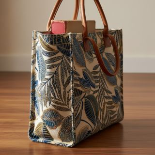 Decoration fabric jacquard Cacao allover bleu