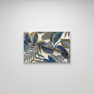 Decoration fabric jacquard Cacao allover bleu