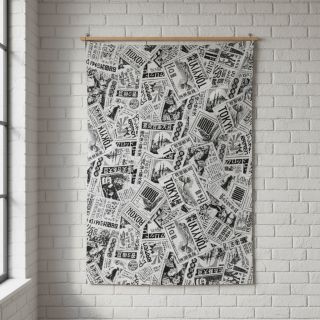 Decoration fabric jacquard Neo noir blanc