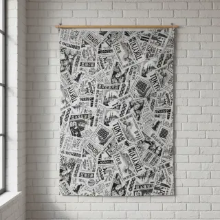 Decoration fabric jacquard Neo noir blanc