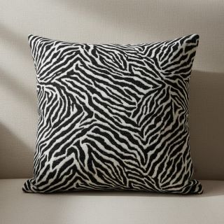 Decoration fabric jacquard Tanzanie noir blanc